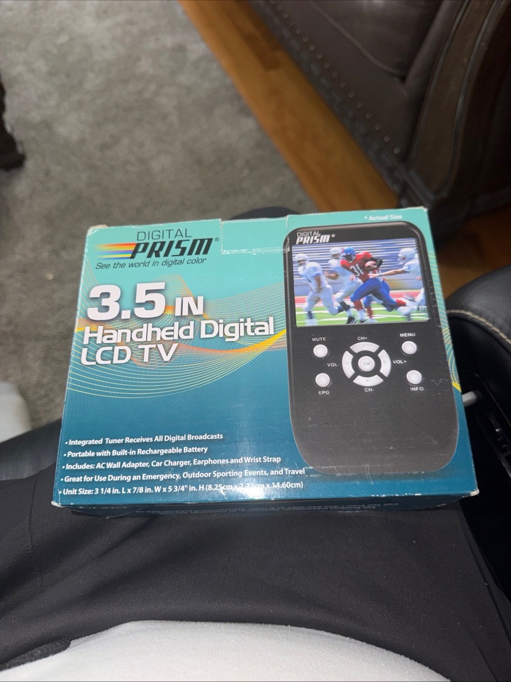PRISM NEW 3.5" Handheld Digital LCD TV - Black- portable